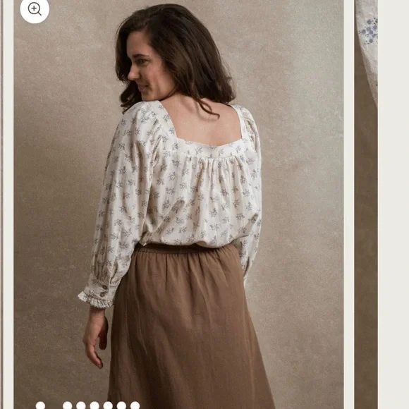 Neuflora NWT Marietta Blouse - Cream Floral - Picture 4 of 5